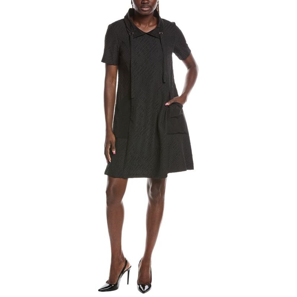 Joseph Ribkoff Womens Textured Mini Dress, Black - Picture 1 of 3